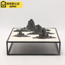 New Chinese style Creative modern rockery fine sand micro landscape soft decoration Hotel model tenant hall entrance decoration