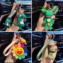 Cartoon animal keychain girl cute little dinosaur Creative personality doll doll car key pendant bag pendant