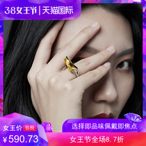 JLInNs new silver accessories Llobe small crowdartists stars with the same index finger ring Zhang Jilin The designers brief
