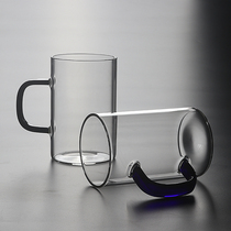 Thickened heat-resistant glass Milk cup Simple straight office water cup Tea cup Kung Fu tea small coffee cup Tea set