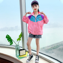 Girls  coat summer 2021 new childrens sunscreen clothes little girl breathable skin clothes foreign style summer thin tide