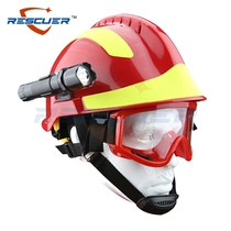 F2 rescue helmet firefighter emergency safety head hat forest helmet eye glasses Flashlight lamp holder