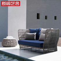 Outdoor sofa balcony table and chair tea couple three pieces of furniture furniture living room leisure vine chair