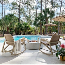 Villa barbecue table outdoor Courtyard Grill charcoal brazier heating home grill round grilled Brazier