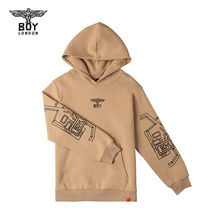 boylondon childrens clothes hooded clothes autumn and winter personalized print loose