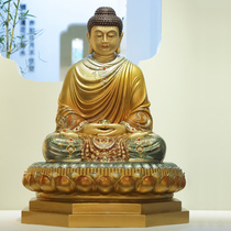 Shakyamuni Buddha Buddha Statue Shakyamuni Buddha Chengdao Buddha Shakyamuni Buddha ornaments Tathagata Buddha Pure copper color copper process