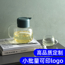 Customizable printed LOGO Kvar cold water kettle home high temperature large capacity cold teapot explosion-proof glass cold water Cup
