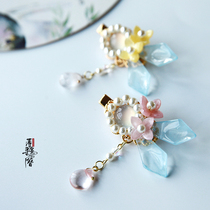 Mist Hunting Hairpin Original Handmade Hanfu Hair Accessories Antique Accessories Hairpin Side Clip Girl Flower Headdress Small Clip