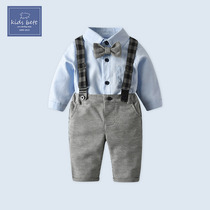 Boys spring suit autumn pants children long sleeve foreign style suit gentleman year old dress baby Party suit
