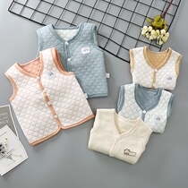 Childrens cotton vest baby warm spring and autumn winter thick baby waistcoat for men and women thick cotton padded vest