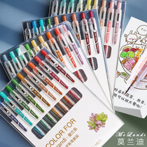 Morandi color pen Color gel pen Push-on hand account pen Hand account set Color pen Students use a set of special notes for different colors Multi-color ball juice Japanese water pen stationery