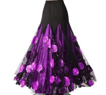 Flowers Middle-aged and elderly square dance national standard modern dance skirt big size ballroom dance collective performance uniform