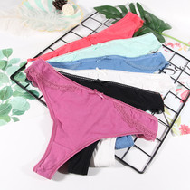 GK-60 do not return do not change female pure color simple cotton yoga hot spring fitness bottoming sports thong T