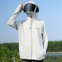 Sunscreen womans summer new thin section Ice-proof UV-proof Breathable Electric Car Short loose Lianhood Outdoor