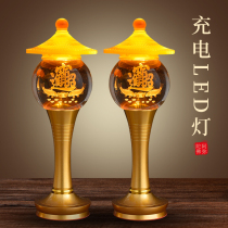 Crystal led lotus lanterns charging Buddha lanterns Buddha lanterns lanterns home offering the gods of wealth to attract wealth Guanyin lanterns