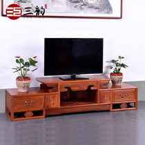 Solid wood furniture Burmese rosewood living room TV cabinet mahogany Chinese bedroom TV cabinet storage audio-visual cabinet D