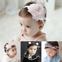 Korean baby hair band female baby lace flower floral headdress children hair accessories newborn photo dress Princess hair hoop