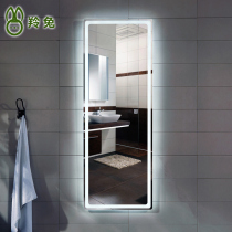 Frameless full-length mirror Smart mirror led light mirror Wall-mounted full-length mirror Rounded hanging fitting mirror with lamp decorative mirror