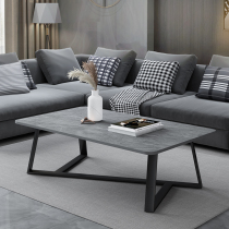 Italian Type Rockboard Tea Table Living Room Small Household Type Home Nordic Flowers A Few Minimalist Light Lavish Marble Rectangular Tea Table