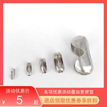 304 new other pure silver accessories leather rope tail buckle not embroidered steel stainless steel waist buttoned bead chain melon button head
