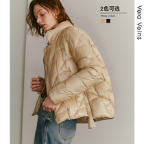 Stand collar Diamond White Duck Down slim down jacket winter wear new wild design sense small short coat women