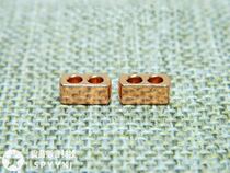 Metal all copper slider Headphone cable Slider Double hole headphone cable Splitter Slider Headphone cable Receiving harness cable