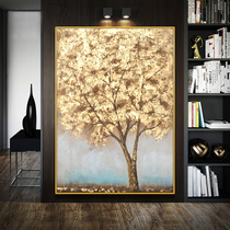 Hand Painted Oil Painting American Great Gold Leaf Hair Treasure Tree Hyun Guan Hang Painting Classical Light Lavish Hotel Like Room Decoration Painting