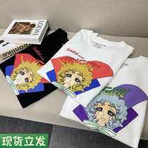 Early spring new cartoon printed pure cotton round neckline crying short sleeve T-shirt