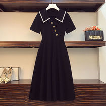 Big Code Womens Dress 200 Catty Sister Summer New minus Aging Shade slim temperament in long style Dress Lady Summer