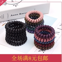 Korean thick matte large telephone line Hair ring Hair jewelry Tie hair Rubber band Leather sleeve Leather band head flower head rope
