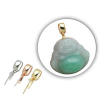 Cushion Clip Jade Buckle Head Accessories Silver Buckle 925 Sterling Silver Plated Gold Gold Gold Jade with Buckle