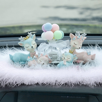  Safe journey Deer car decoration high-end creative car interior decoration personality decoration Cute goddess model