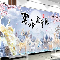 Cross stitch brick and stone show 5d diamond embroidery 2019 new couples and all events full diamond living room point diamond painting