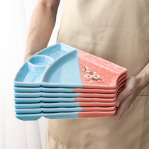 Jingdezhen ceramic rice bowl Household plate dish plate Creative personality Reunion New Years Eve party platter tableware single