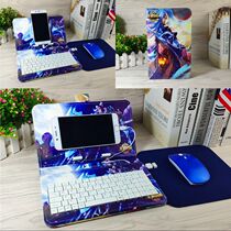Suitable for oppo Xiaomi vivo Huawei mobile phone keyboard mouse suit typing diviner phone big bracket leather cover