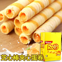 Indonesia imported Reese cheese sandwich Zhixin stick cheese flavor 180g biscuit cheese egg roll casual snack