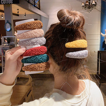 Lamb hair hairclip plush edge clip girl Korean simple bbclip Net red clip clip hair clip headdress
