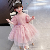 Girls dress Summer style 2022 new net yarn children Baby Girl Foreign Air Summer Dress Princess Dresses