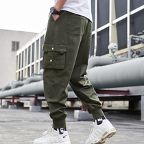 Spring workwear pants mens boomer bunches pants Korean version trendy loose slim fit casual pants men 90% Harun pants