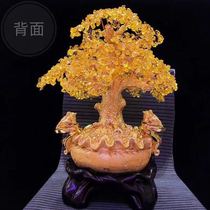 Natural CITRINE FORTUNE TREE craft GIFT CITRINE MONEYMAKER ORNAMENT Treasure fortune rolling 50CM