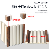 Solid wood grille plate red TV background wall ecological wooden wall wall concave convex shaped edge bar