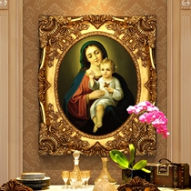 Cilu European oil painting porch aisle living room bedroom hanging painting Virgin Mary decorative painting Dafen Village
