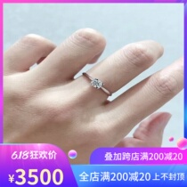 18K Diamond Ring Classic Bull Head Drill Ring 24 Diamonds Spot Platinum Diamond Ring Wedding Diamond Ring Couple Ring