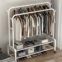 Simple household combination coat rack bedroom hanger floor shoe shelf household economical multifunctional storage rack