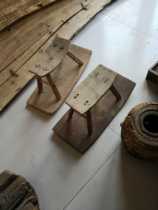 Folk old furniture old objects small bench Ming and Qing old furniture people are old goods ancient furniture collection stool rice field stool