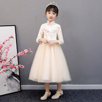 Childrens clothing girls Hanfu dress summer princess dress childrens foreign flower skirt Summer Girl costume dress