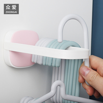 Japanese-style hanger storage artifact non-perforated balcony tidying shelf space-saving clip multifunctional adhesive hook