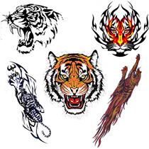 Car Old Tiger Head Overbearing Car Stickers Personality Creative Reflective Bodywork Decoration Waterproof shelter Scratches Waterproof Sticker