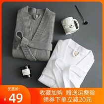 Hotel bathrobes five-star mens and womens long thickened couple towel nightgown than pure cotton absorbent quick-drying yukata