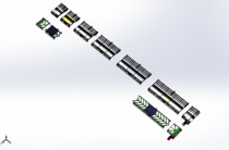 Modular conveyor belt 3D model drawing Solidworks design